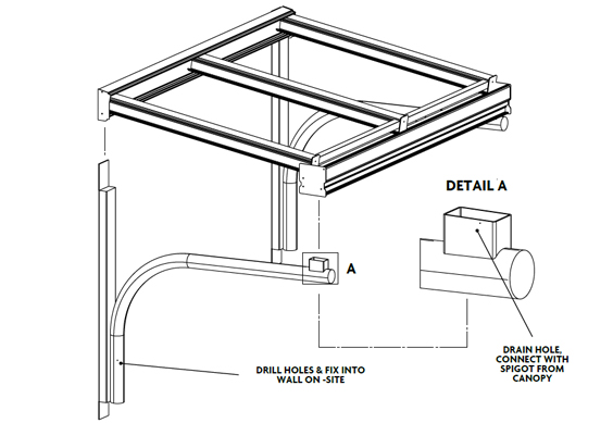 Simplicity 6 Glass Entrance Canopy